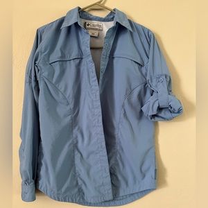 Columbia women’s size M slate blue button down